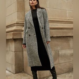 Dynamite oversized Double breasted tweed winter coat
